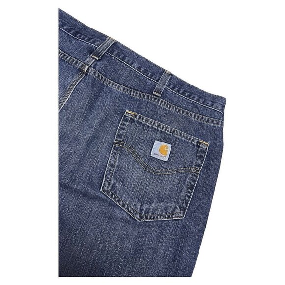 Carhartt Relaxed Fit Blue Cargo Carpenter Designer Work Jeans 42x32 - Picture 5 of 6